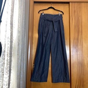 Women’s New York & Company Stretch Blue Wide Leg Trouser 0